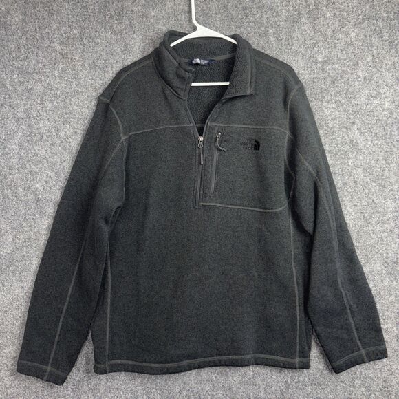 The North Face Sweater Mens XL Gray Gordon Lyons Pull Over Fleece Outdoor - Picture 1 of 11